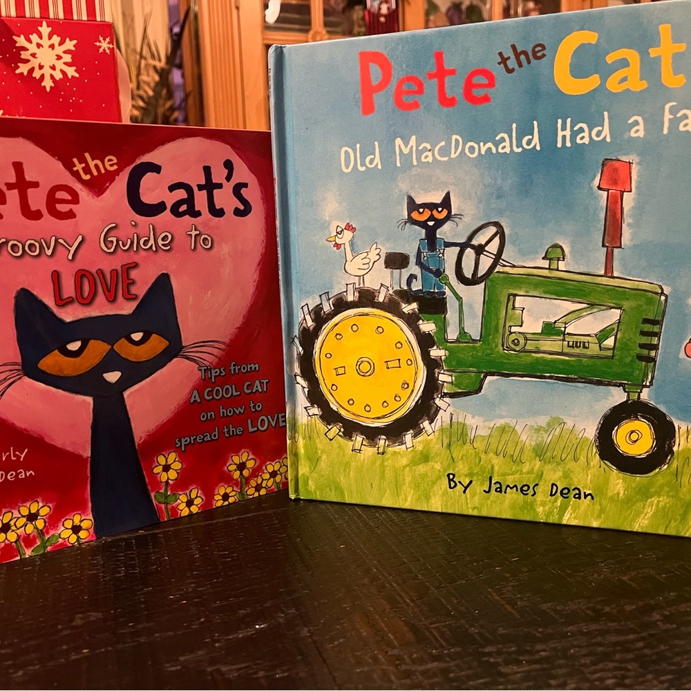 Pete the Cat's Old MacDonald Had a Farm Book & Pete the cat Groovy Guide to Love